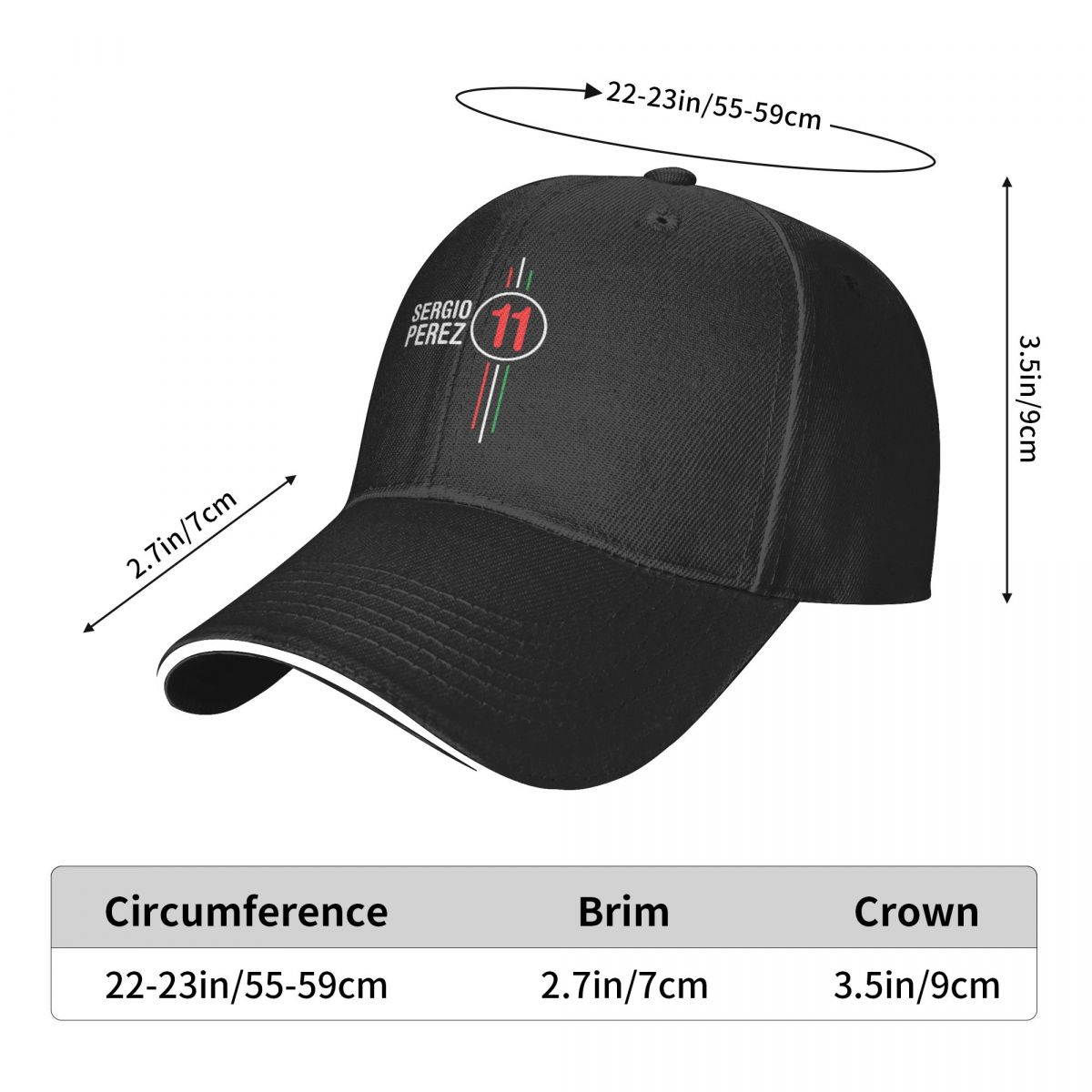 Sergio Perez F1 Car Racing lav - Golf Cap Dad avaliação e preço