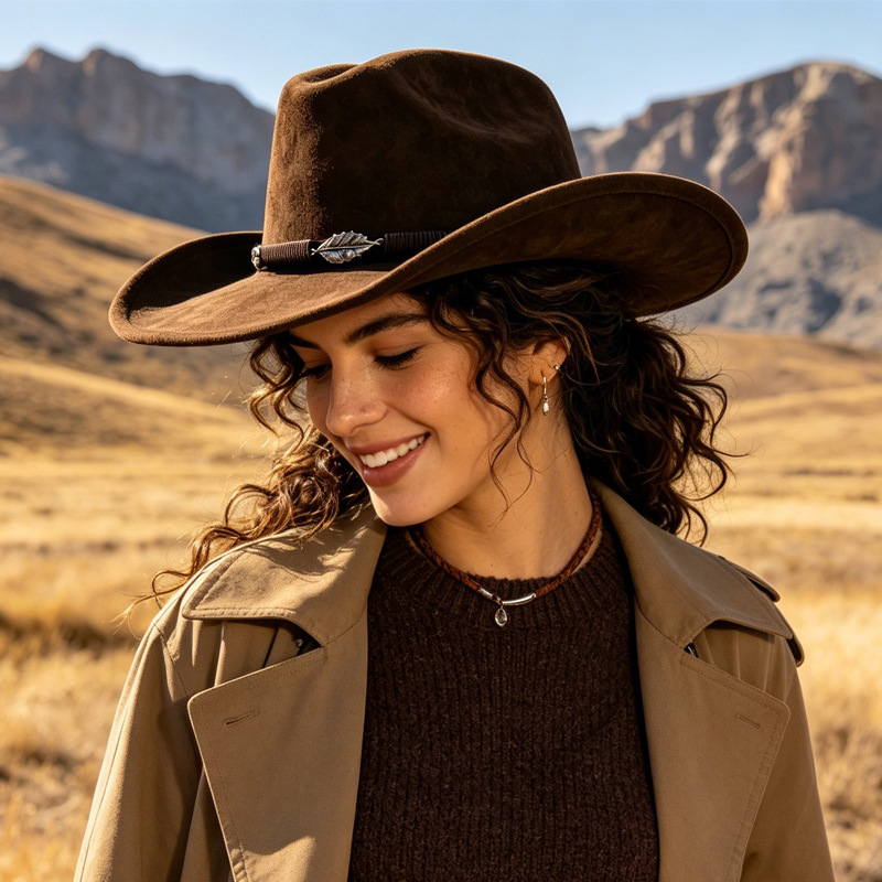 Chapéu Panamá de Lã Estilo Cow - Fedora Hat Wool avaliação e preço