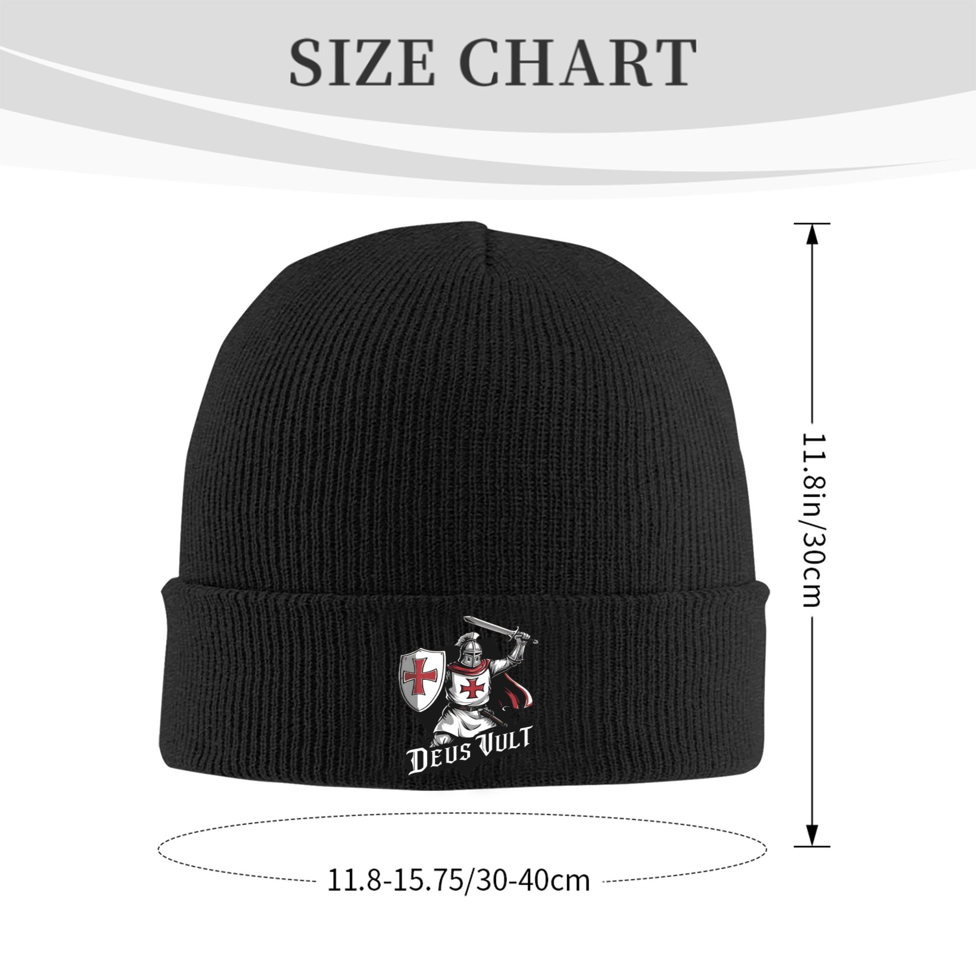 Deus Vult - Gorro de malha com - Beanie Cuffed Knit avaliação e preço